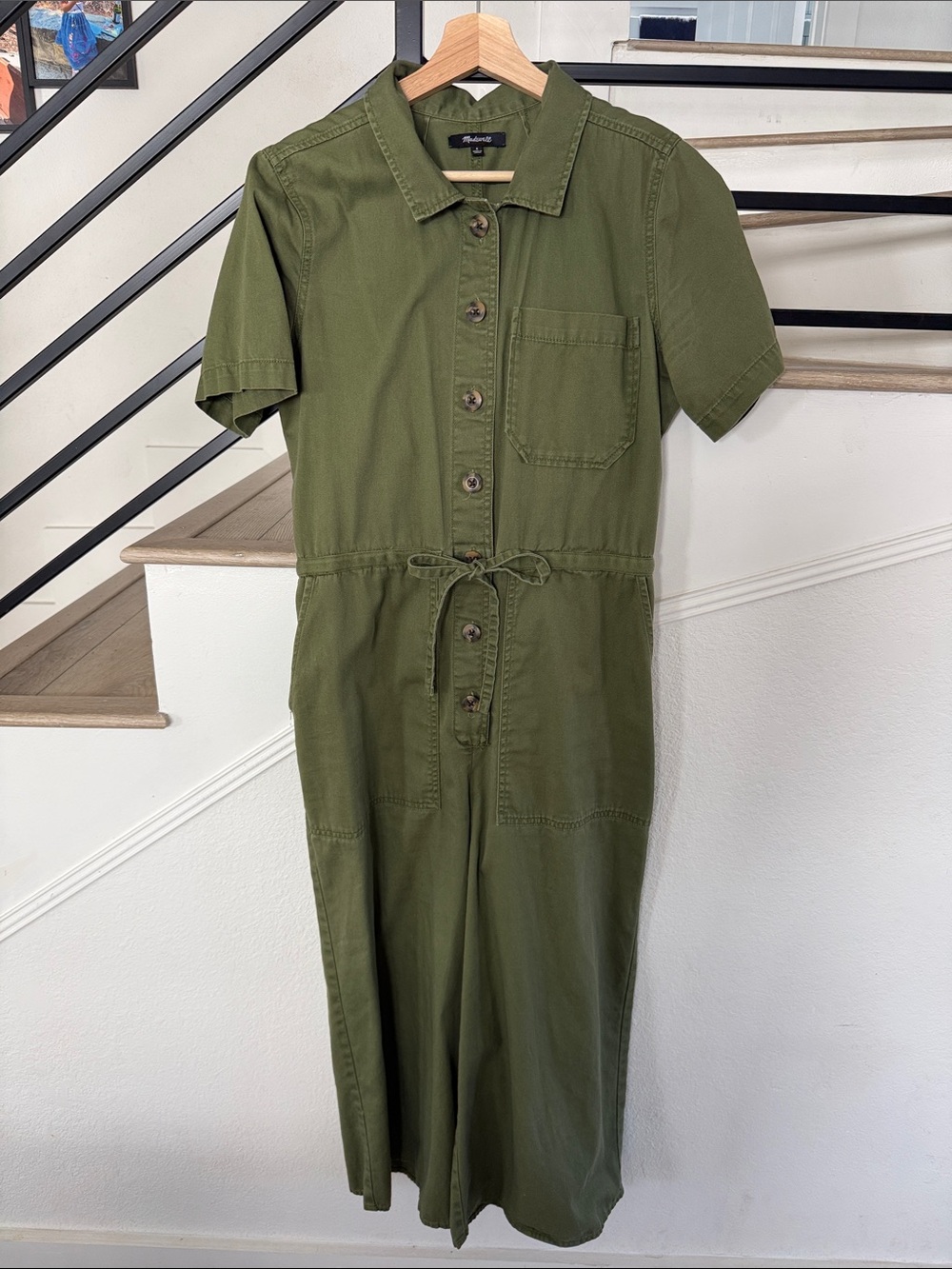 Madewell Green Cotton Jumpsuit